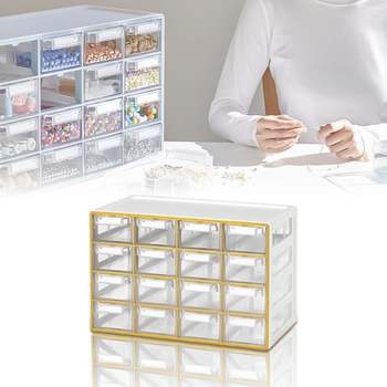 플라스틱 부품 정리함 서랍식 약 소품 수납함 전자 공예 공방 작업실 부속품 보관 네임텍