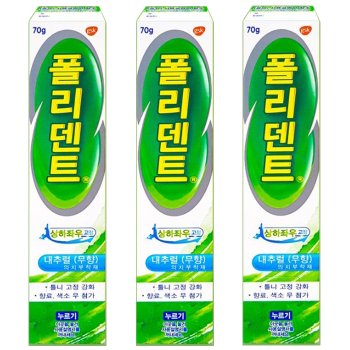 폴리덴트 틀니접착제 의치부착재 후레쉬민트 70g x3개