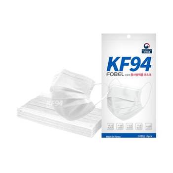 ㈜베스트웨이 인터내셔널 KF94 마스크 100매 숨쉬기 편한 여름 화이트 10매 벌크*10개