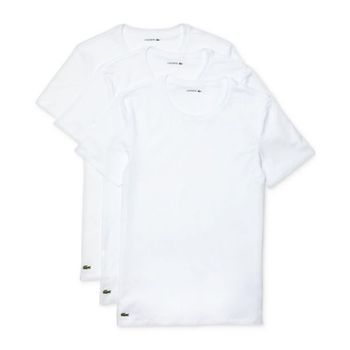 라코스테 맨즈 3-Pack 슬림핏 Crewneck Undershirts - 블랙 18867681 707394