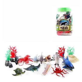 바다생물피규어 오징어모형 인어 중