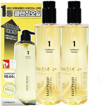 넘버즈인 클렌징오일 1번 말끔순삭 400ml+400ml 대용량 더블기획 (AD) (S33554029)