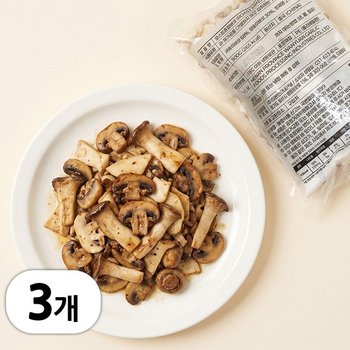 굽맨 냉동 로스트 2종 버섯 혼합버섯 1.5kg (500g x 3봉) 구운버섯 오븐구이 샐러드 파스타 토핑