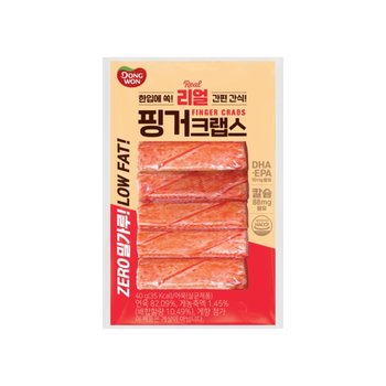 동원 리얼 핑거크랩스 게맛살간식 40g x 3개