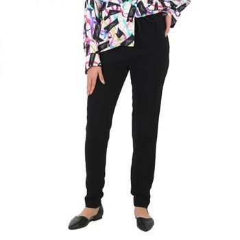 [해외] 버버리 우먼 레이디 블랙 Custom 핏 모노그램 Motif 조깅 팬츠 Brand Size 4 (US 2) 8046320 131