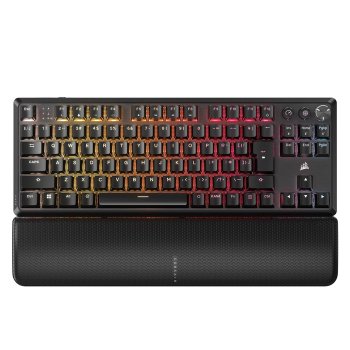 [해외] 코사어 K70 CORE TKL 무선 MLX RED 스위치 블랙 게이밍 키보드 팜레스트