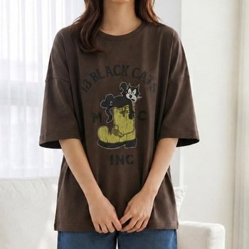 아이우먼 블랙캣츠라운드티셔츠 SMX970M605 빅사이즈 (51566053)