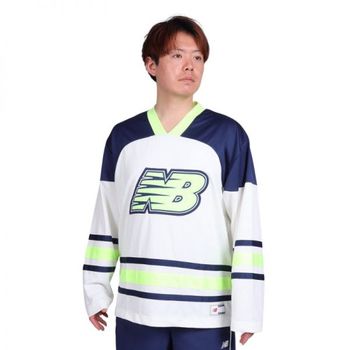 [해외] 뉴발란스 맨즈 Hoops 하키 롱 슬리브 탑 MT41599SST -화이트 158272