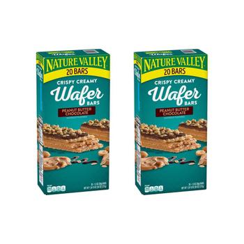 [해외직구] 네이처밸리 피넛 버터 초콜렛 웨이버파 20입 2팩 Nature Valley Peanut Butter Chocolate Wafer Bar (20 ct.)